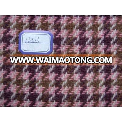 High quality woven woolen tweed fabric, scottish style herringbone twill fabric